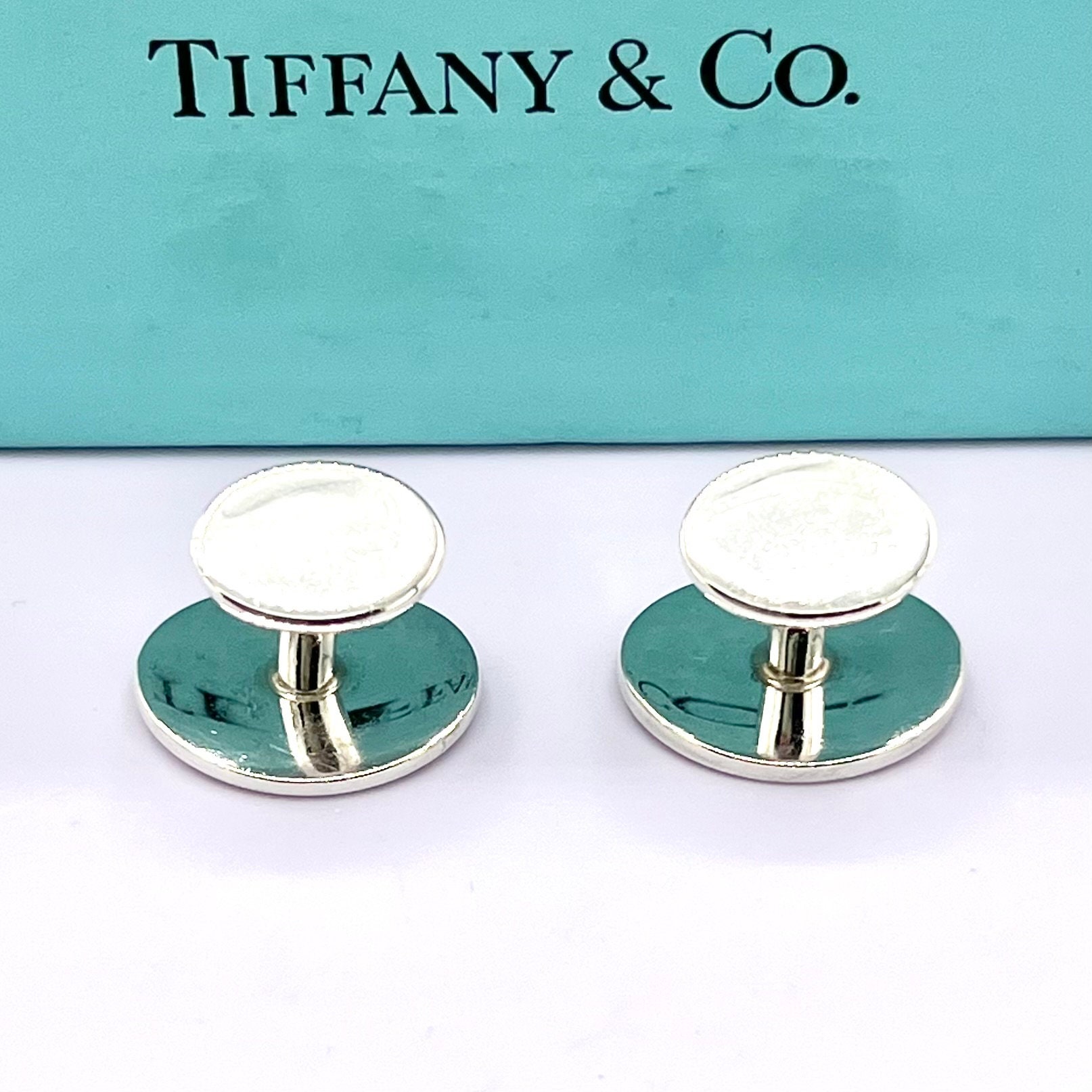 Classic Tiffany & Co. Silver Cufflinks, Please Return to