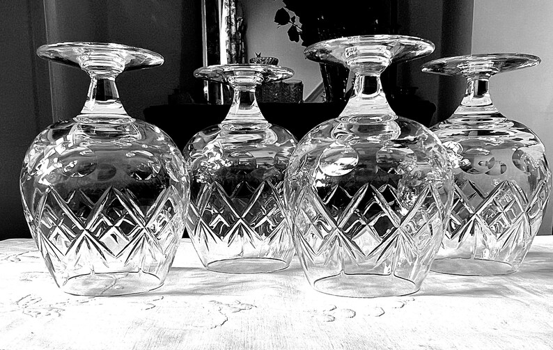 VINTAGE BRANDY GLASSES 4 b Corbet Crystal Etsy
