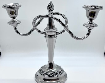 Vintage Silver Plated Double Candelabra by Ian Heath Ltd