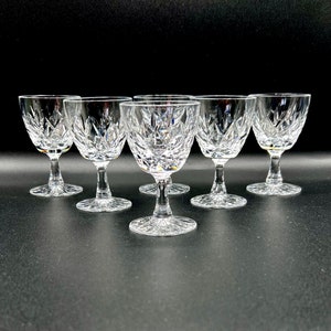 Cut Crystal Port Glasses - Webb Corbet England, Vintage barware