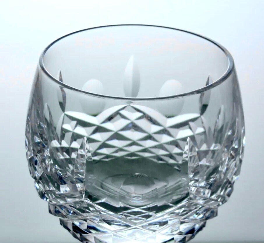 WATERFORD CRYSTAL WINE Glasses, Retired Kenmare Pattern Vintage Cut