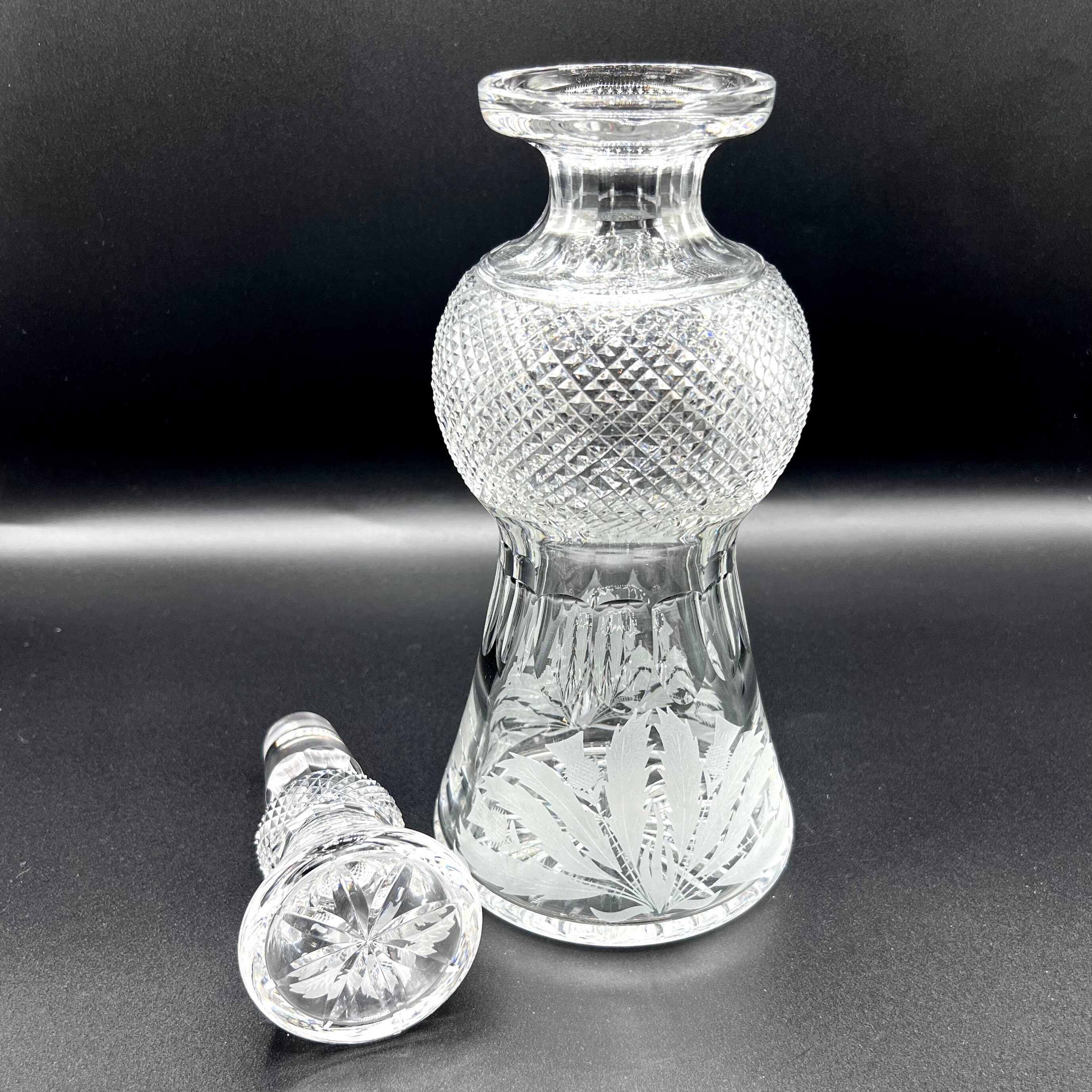 ヴィンテージ エディンバラ クリスタル デキャンタ セット