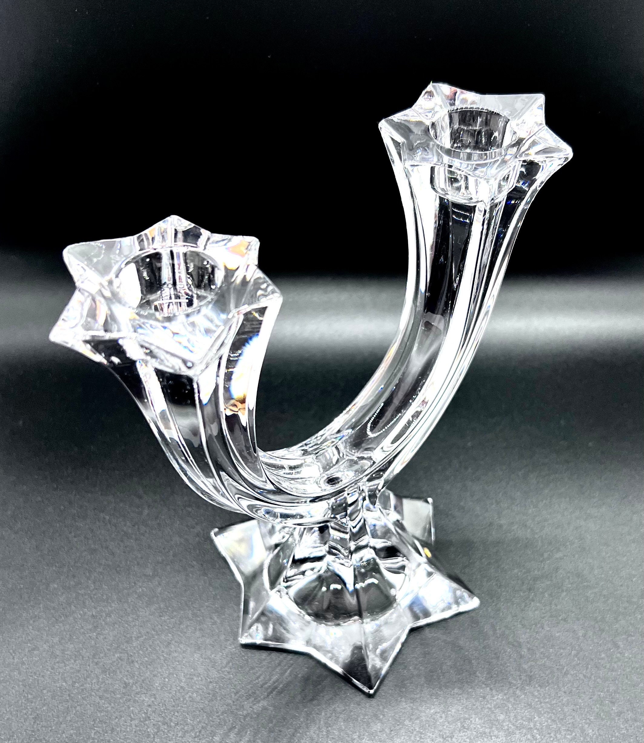 Vintage Villeroy & Boch Crystal Candleholder - Two-armed