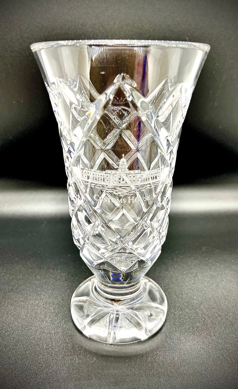 WATERFORD CRYSTAL VASE Vintage Waterford Kinsale Pedestal Vase Vintage