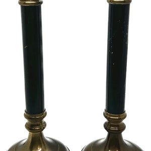 Vintage Pair of Brass Candleholders | Neo classical Candlestick holders, Height 26.5 cm