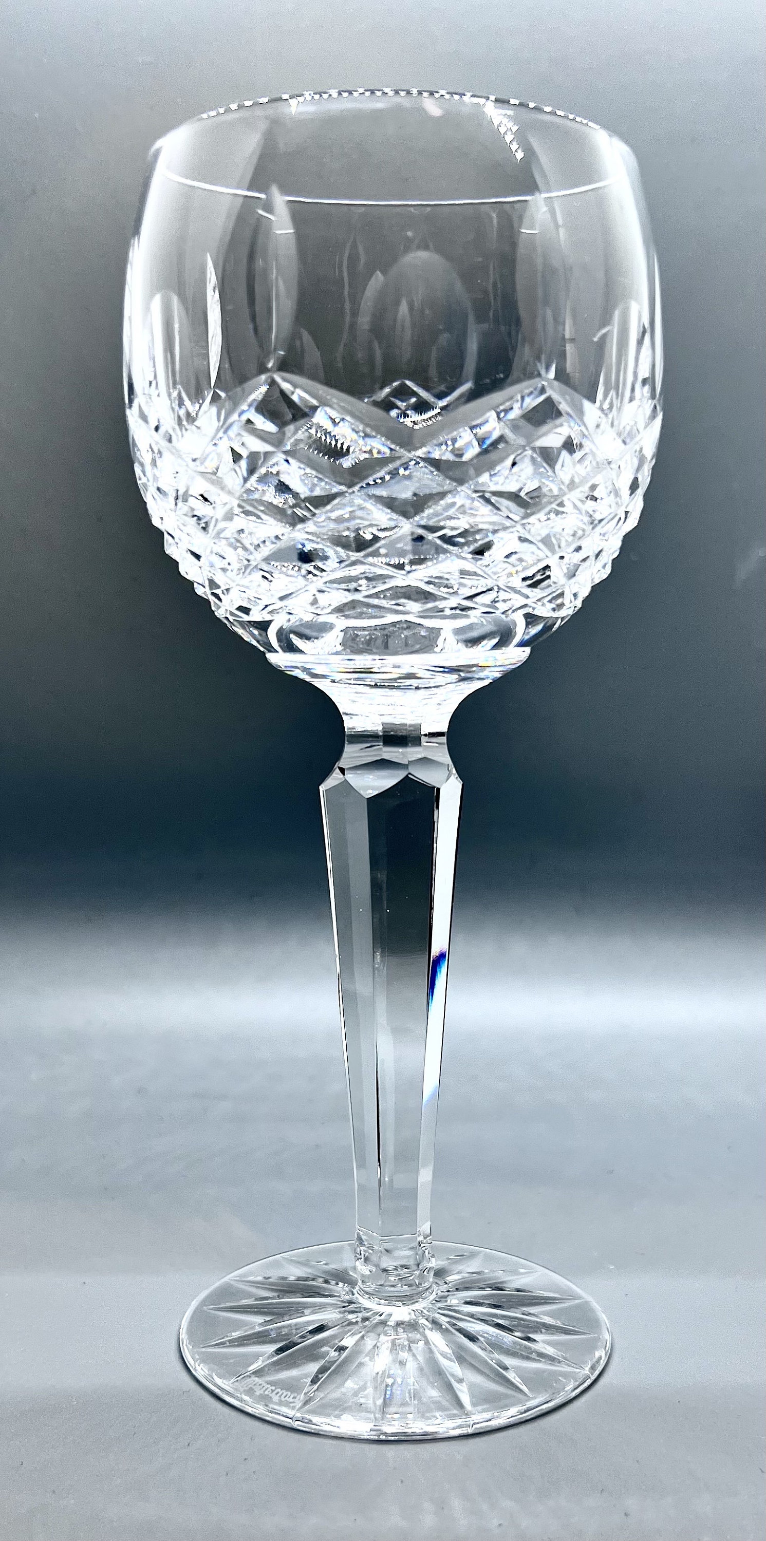 WATERFORD CRYSTAL WINE Glasses, Retired Kenmare Pattern Vintage Cut