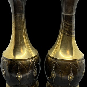 Vaso Art Déco antico / Vaso in ottone antico / 2 coppie di vasi KMD Daalderop da collezione / KMD completamente timbrato / Vasi in ottone KMD
