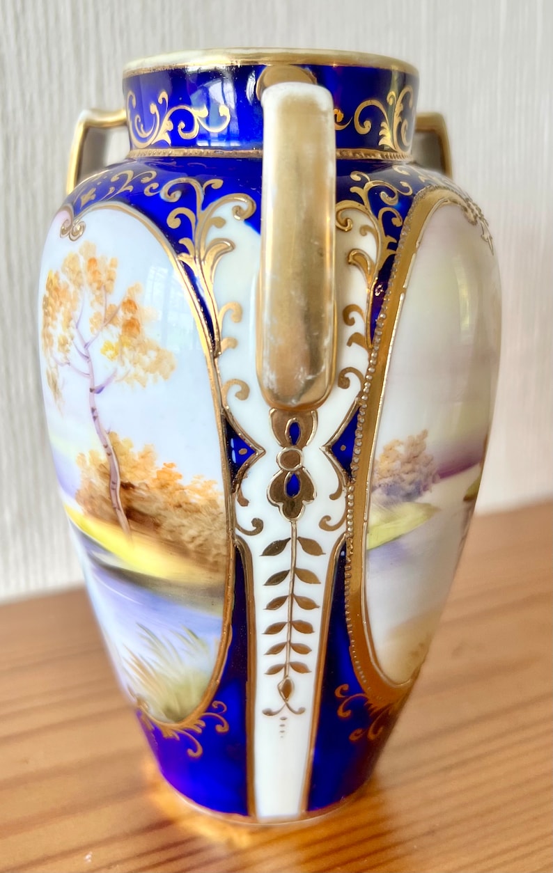 NORITAKE VASE Antique Japanese Taisho Period Noritake Hand Etsy