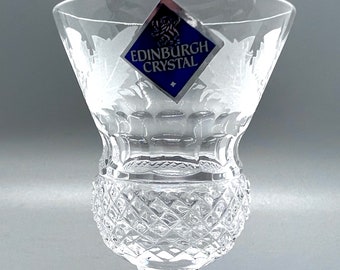 Vintage Edinburgh Crystal Thistle Cordial Glass - Signed Scottish Liquor Glass
