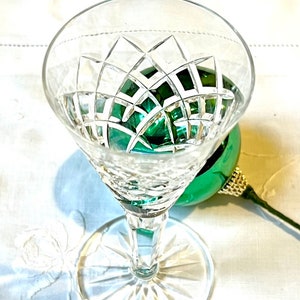 Vintage Waterford Crystal Sherry Glass: Tyrone Cut, Signed Irish Barware