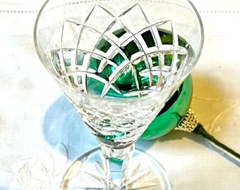 Vintage Waterford Crystal Sherry Glass: Tyrone Cut, Signed Irish Barware