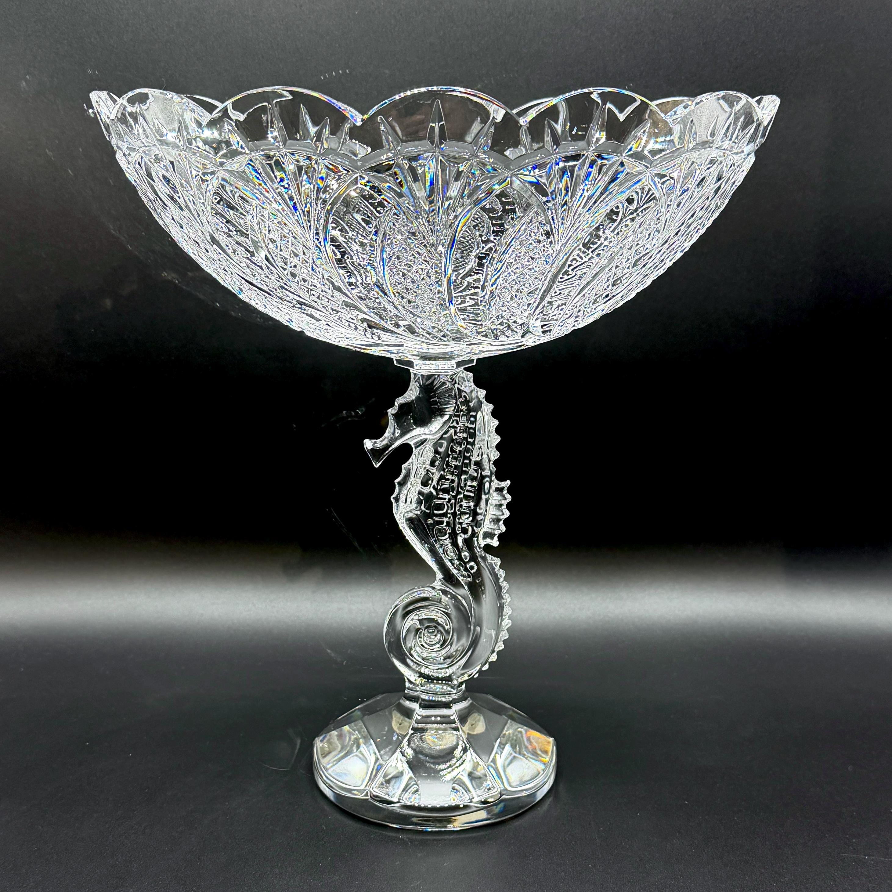 アイルランド　ウォーターフォード　最高級クリスタルの美しいボウルセット Waterford Crystal Seahorse Bowl - Etsy