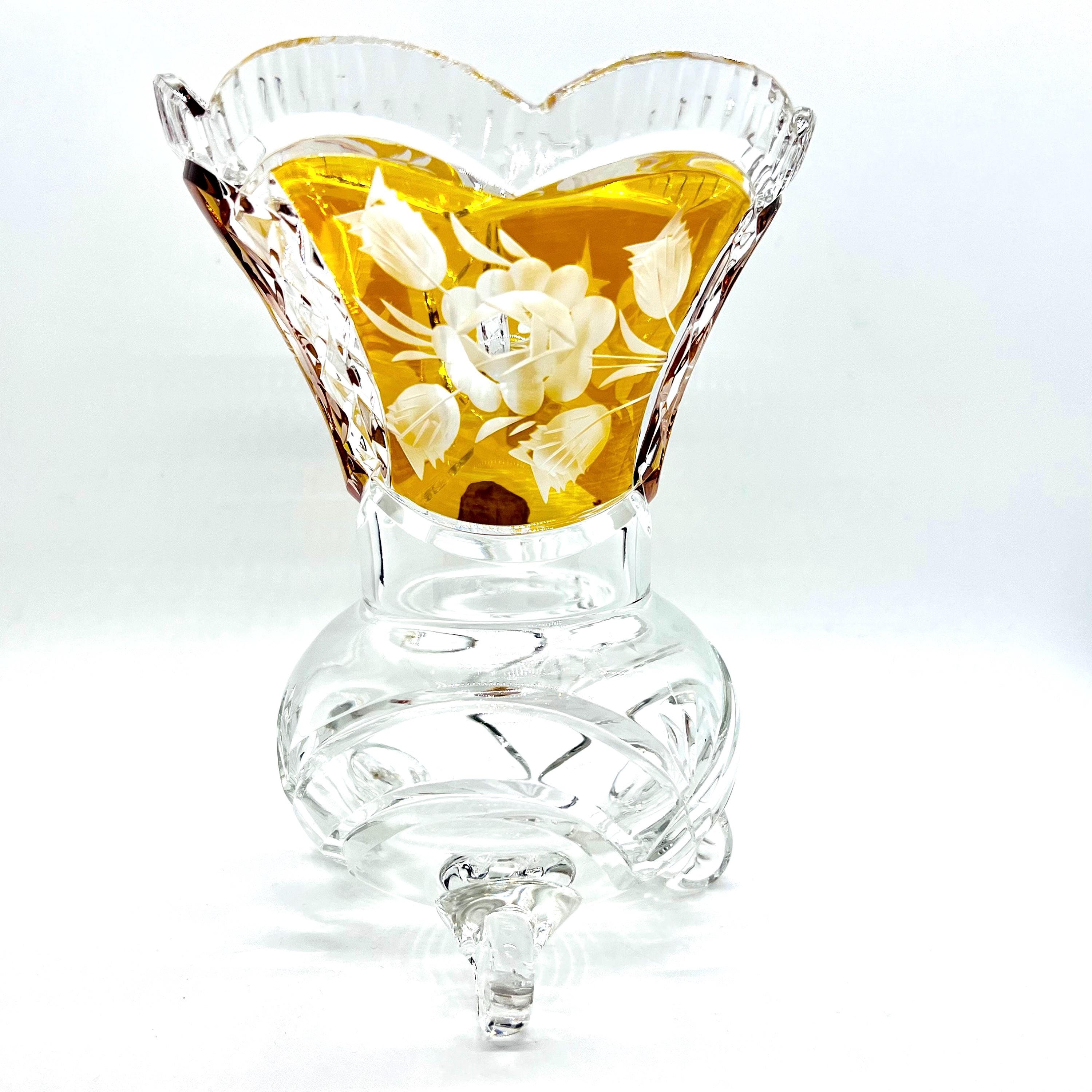 Moser Amber Vase - Etsy