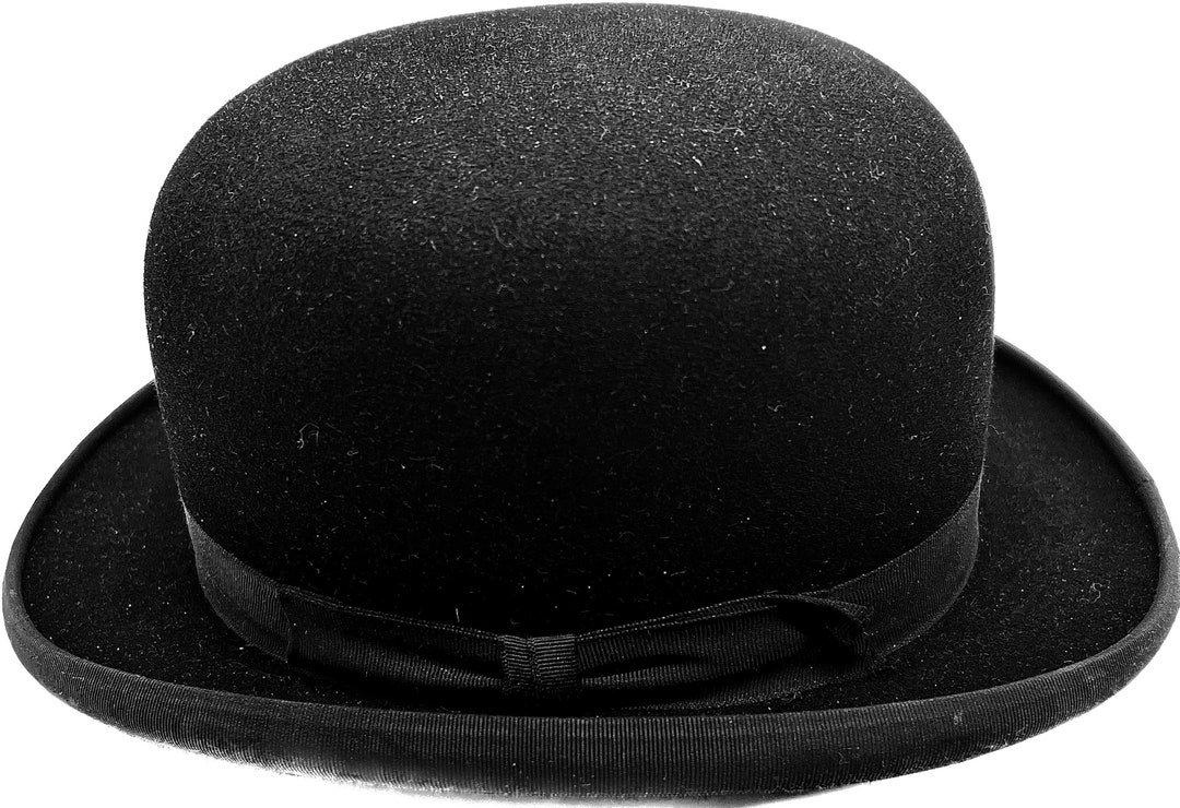 Christys London Vintage Black Felt Bowler Hat: Edwardian Style