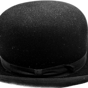 Christys London Vintage Black Felt Bowler Hat: Edwardian Style