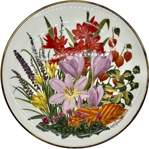 Franklin & Wedgwood November Flowers Plate: Limited Edition Collectible