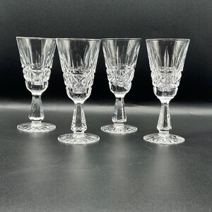 Vintage Waterford Crystal Sherry Glasses: Kylemore Pattern, Cut Crystal