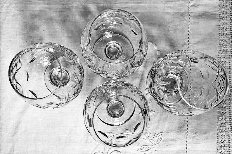 VINTAGE BRANDY GLASSES 4 b Corbet Crystal Etsy