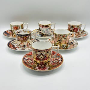 Vintage Royal Crown Derby Cups and Saucers: Imari Curator&#39;s Collection