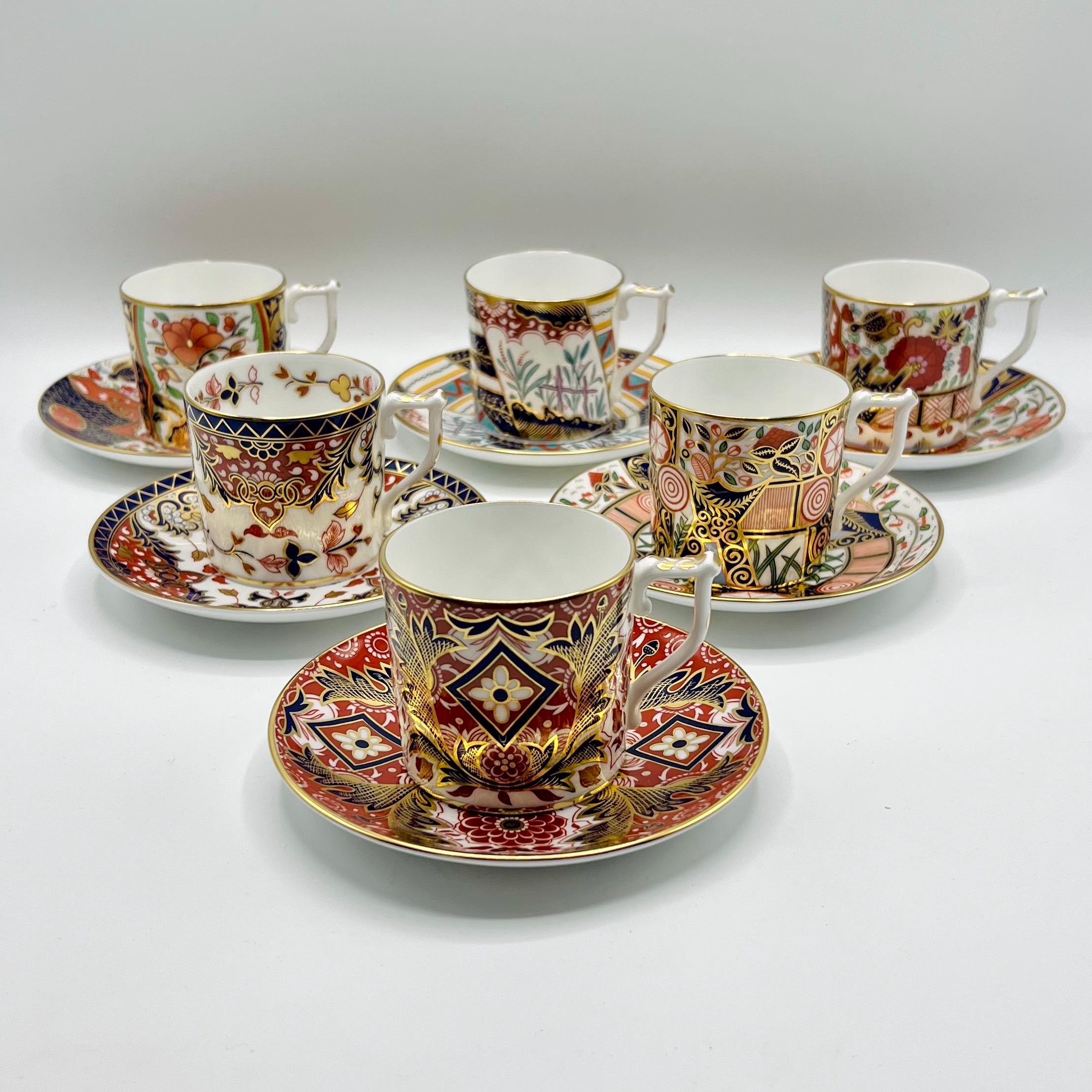 Royal Crown Derby Porcelain Cups & Saucers, the Curators