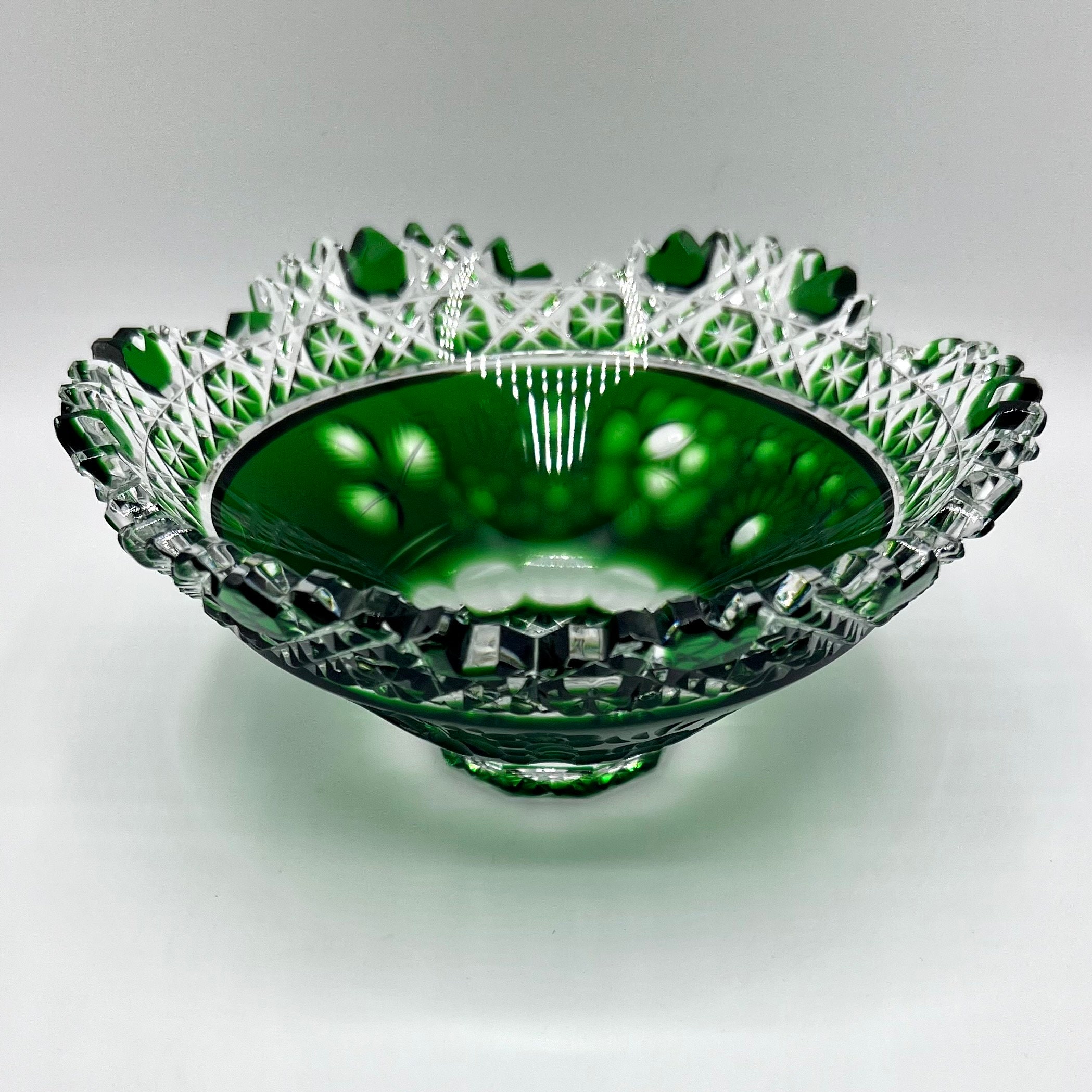 MEISSEN CRYSTAL Bowl, Vintage Cut in Clear, Meissner Blei MEISSEN CRYSTAL Bowl, Vintage Cut in Clear, Meissner Blei