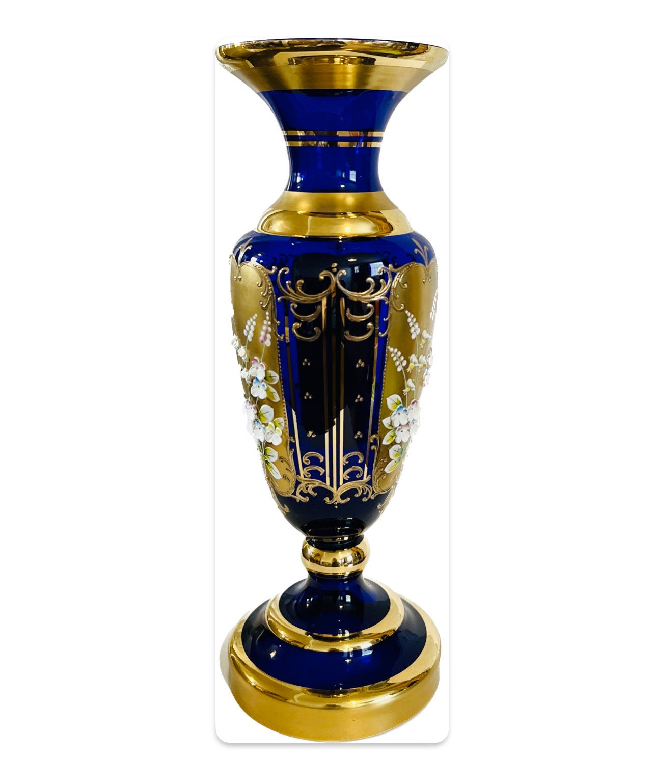 Murano Glass ムラノ カット 大型 花瓶 【公式通販】