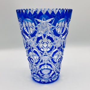 ドイツ　HALLER クリスタル　花瓶 German crystal vase - Etsy 日本