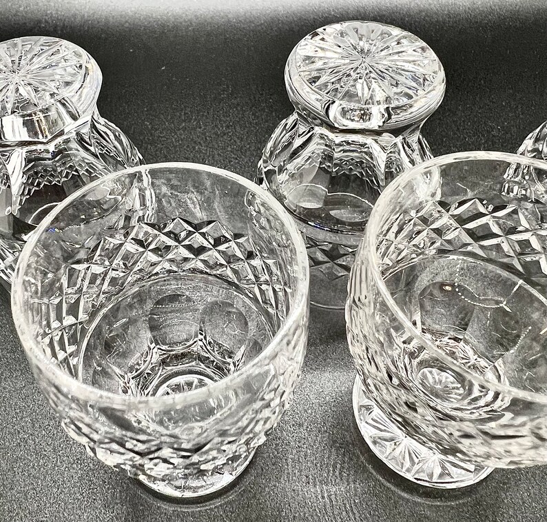 ANTIQUE SHOT GLASSES 5 Victorian Tumblers Waist Cut Etsy