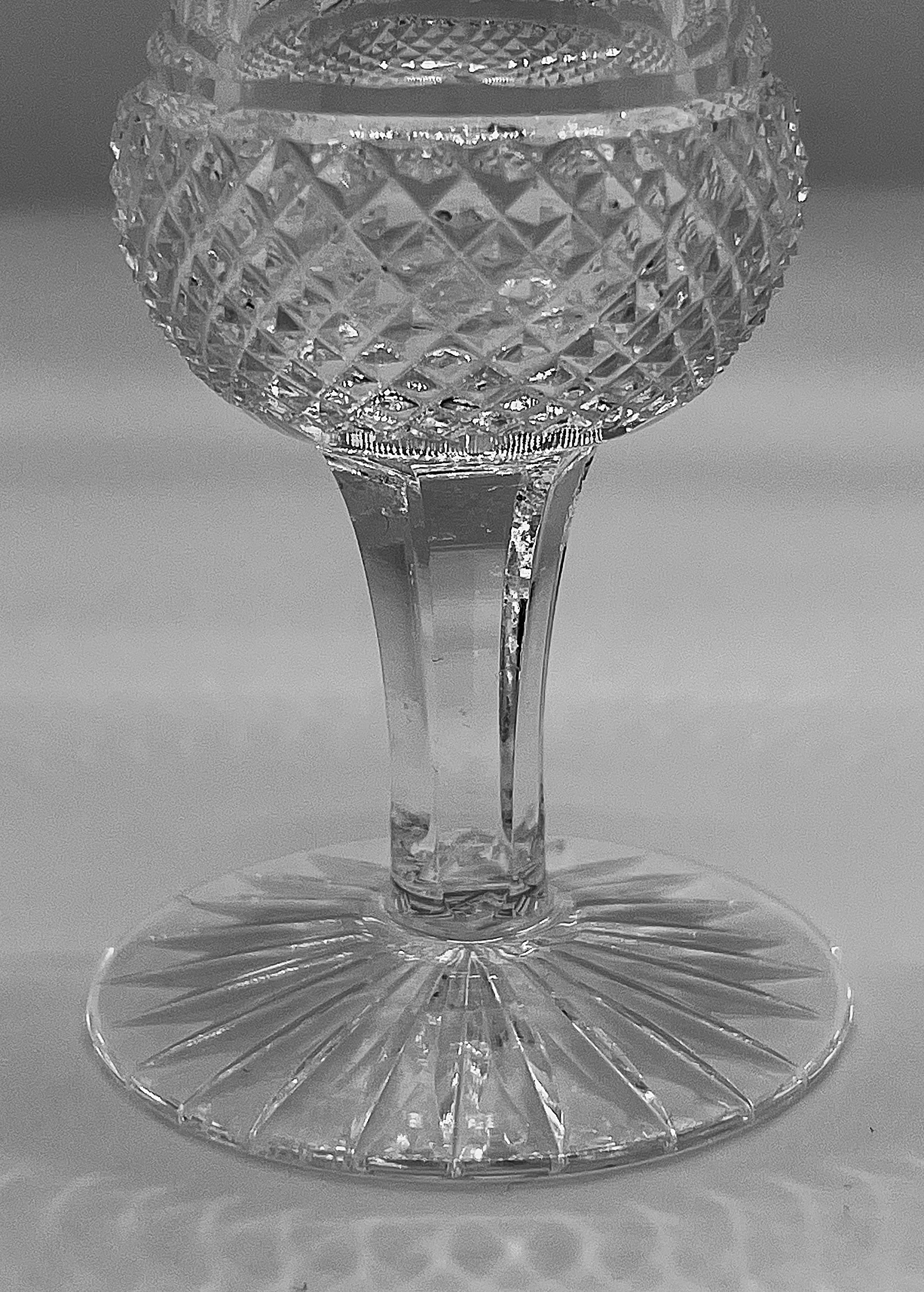 ヴィンテージ エディンバラ クリスタル シスル シェリーグラス、サイン