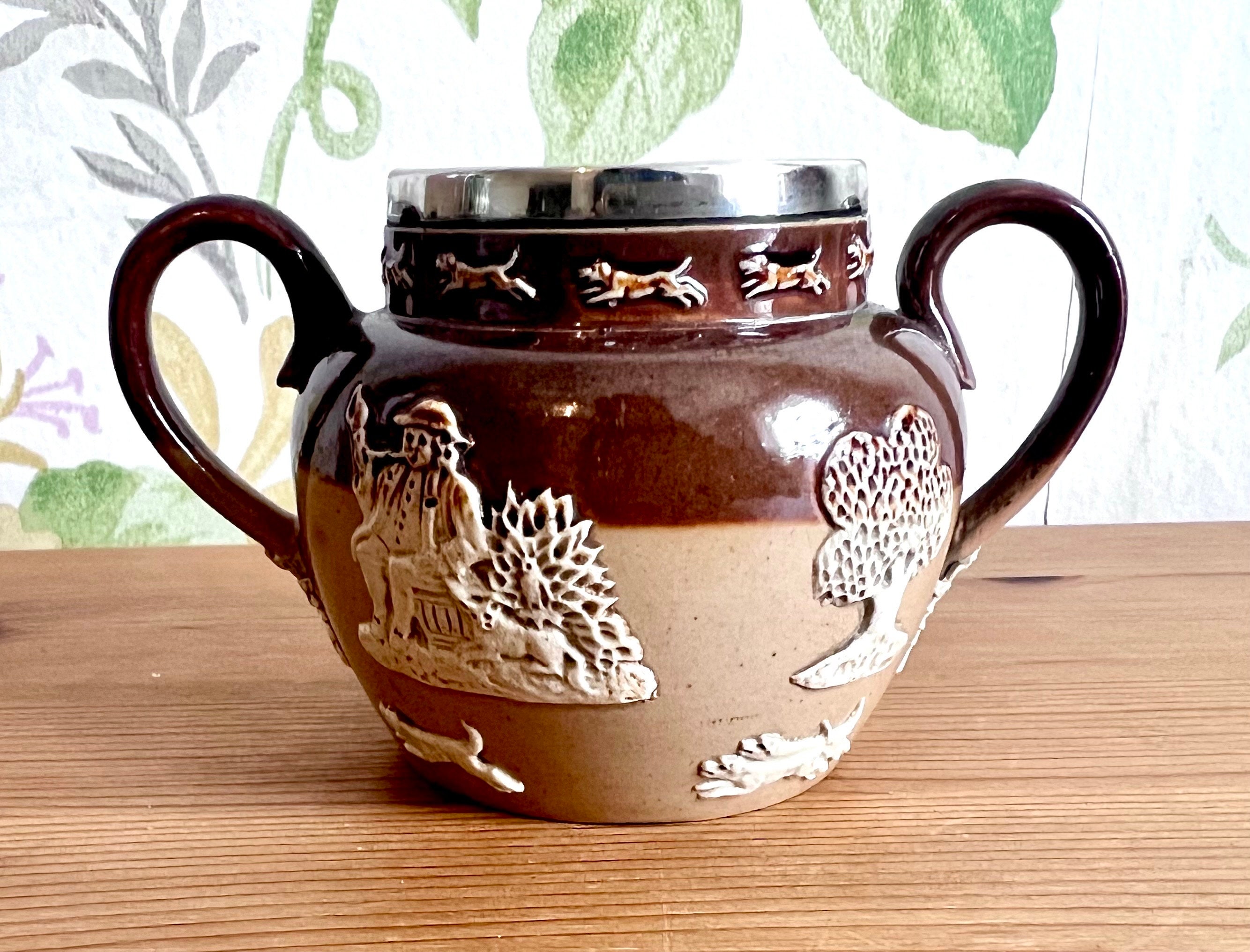 Antique Doulton Burslem England Arnold Transferware Floral