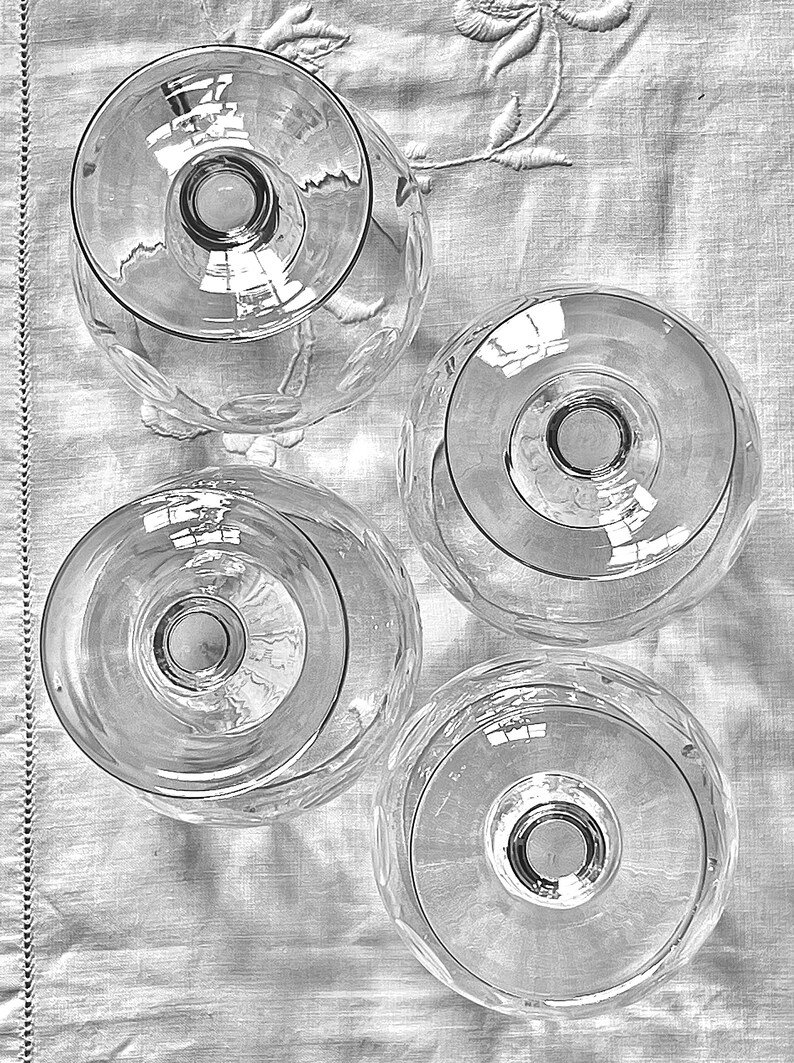 VINTAGE BRANDY GLASSES 4 b Corbet Crystal Etsy