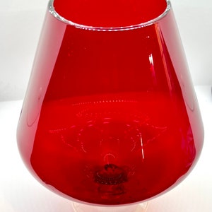 RED EMPOLI GLASS Vase | Large Glass vase |Mid Century Italian Glass design | Red Glass Vase | Vintage red glass | Vintage Empoli glass vase
