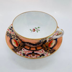 Antique Derby IMARI Teaset, Royal Crown Derby by Stevenson and Hancock Imari Cup and Saucer | signed to the base