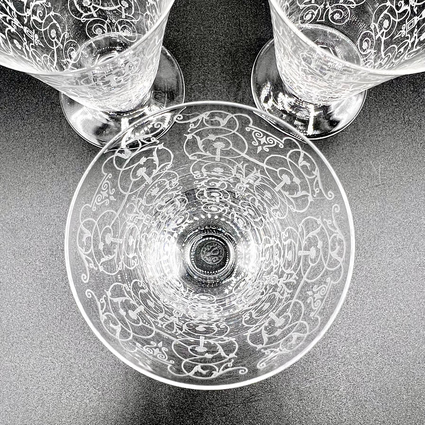 VINTAGE BACCARAT CRYSTAL Glasses, Michelangelo Pattern, Art