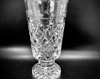 VINTAGE DARTINGTON CRYSTAL Vase, cut crystal Personalised decor