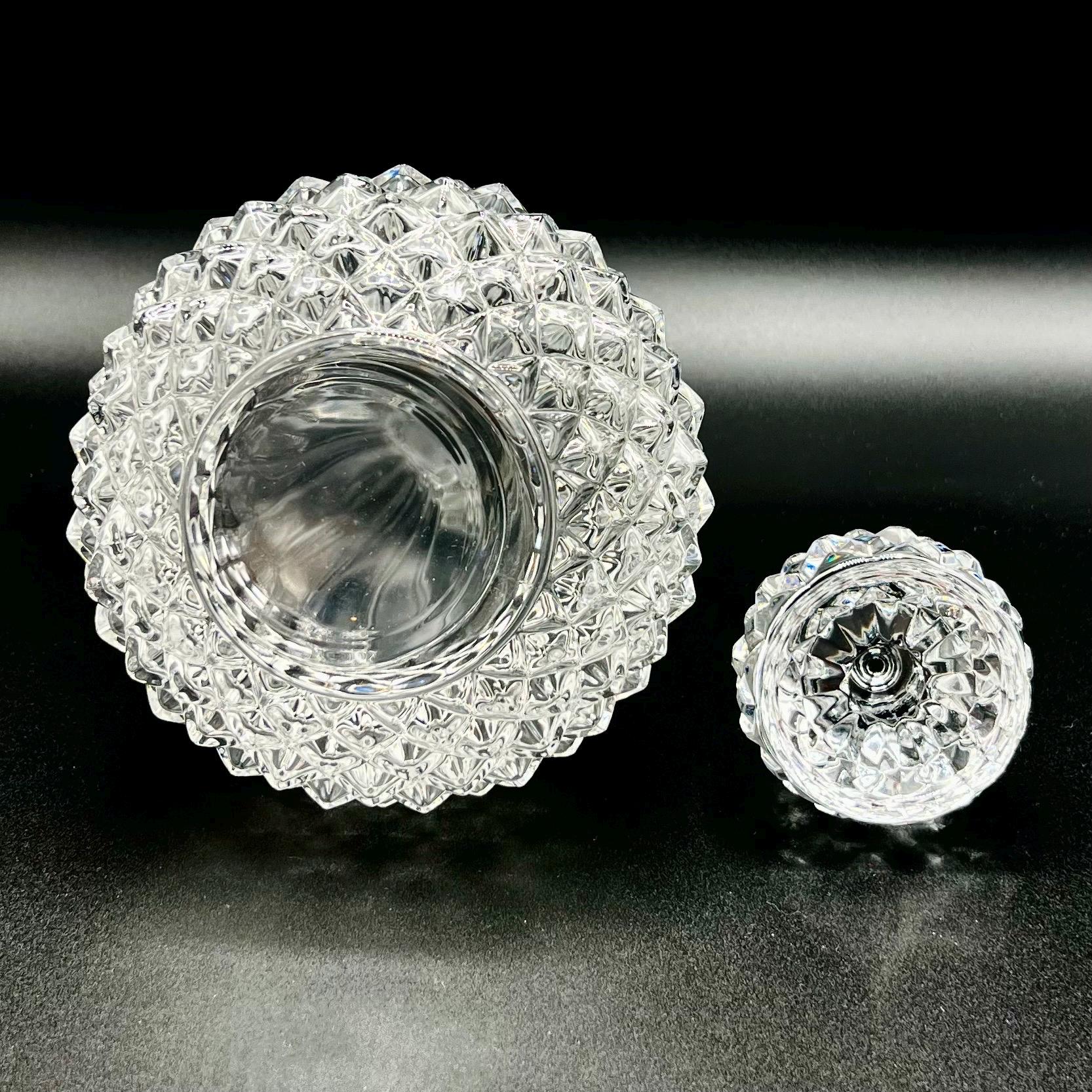 Cristal D'ARQUES DECANTER, Longchamp Pattern, Vintage Lead Crystal