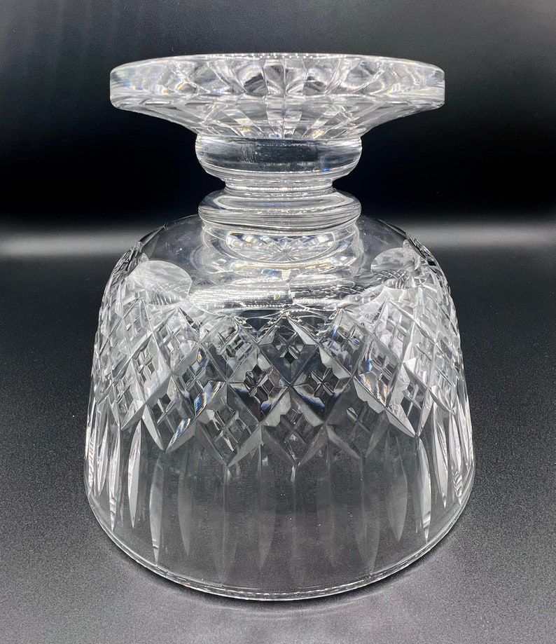 Vintage Cut Crystal Pedestal Bowl, Heavy Lead Crystal Mid Sized Bowl Etsy