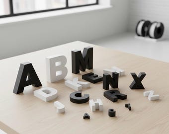 Lettere, numeri e insegne stampate in 3D personalizzate per interni o esterni, lisce o strutturate, qualsiasi carattere fino a 25 cm