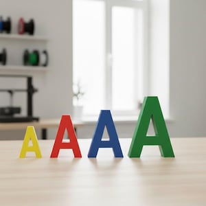 Op maat gemaakte 3D-geprinte letters, cijfers en borden voor binnen of buiten, glad of met textuur, elk lettertype tot 25 cm.