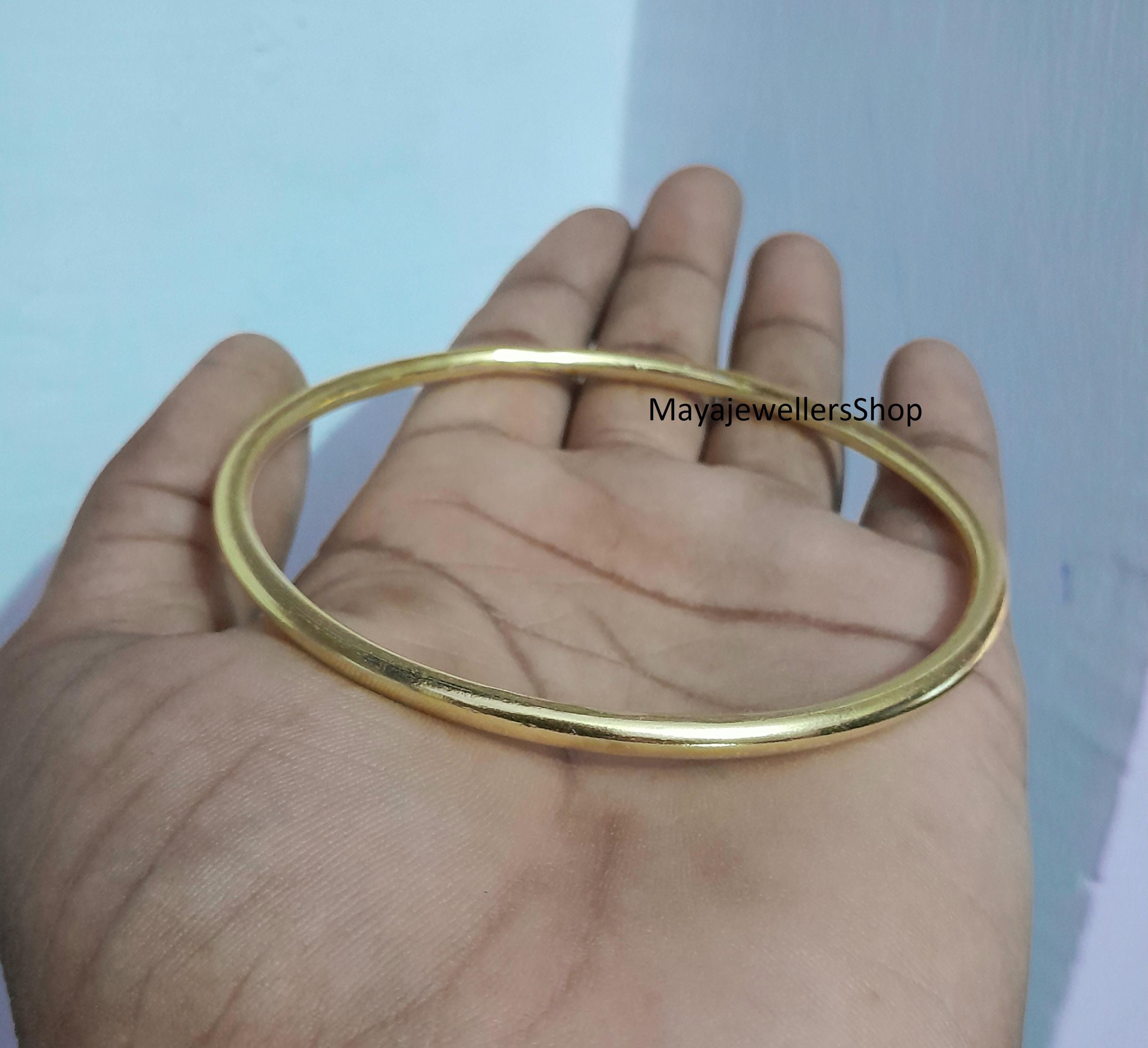 Kara Bangle Gold Plated Sikh Kara Bangle: Handmade 925 Stamped Bracelet - Etsy