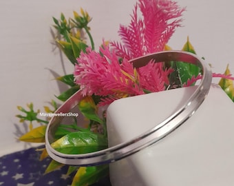 Heavy Solid 925 Sterling Silver Bangle: Punjabi Sikh Kara Kada V Shape