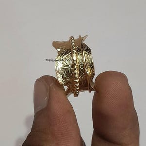 18K Gold Plated Boho Spinner Ring for Women, Gold Plated Spinner Rings,  Gold Anxiety Spinner Rings,Thumb Rings for her, Beautiful Ring.