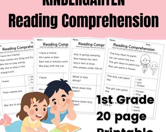 Kindergarten Reading Comprehension Worksheet | First Grade | Worksheet For Kids | Comprehension Passages | Printable Worksheet For Kids