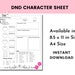 Dnd Character Sheet | Printable Dnd 5e Character Sheet PDF | Custom ...