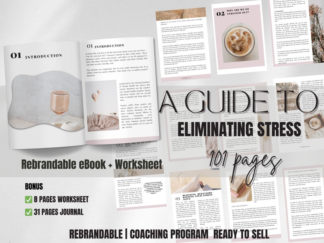 A Guide to Eliminating Stress | Done for You Ebook | Anxiety Coaches ...