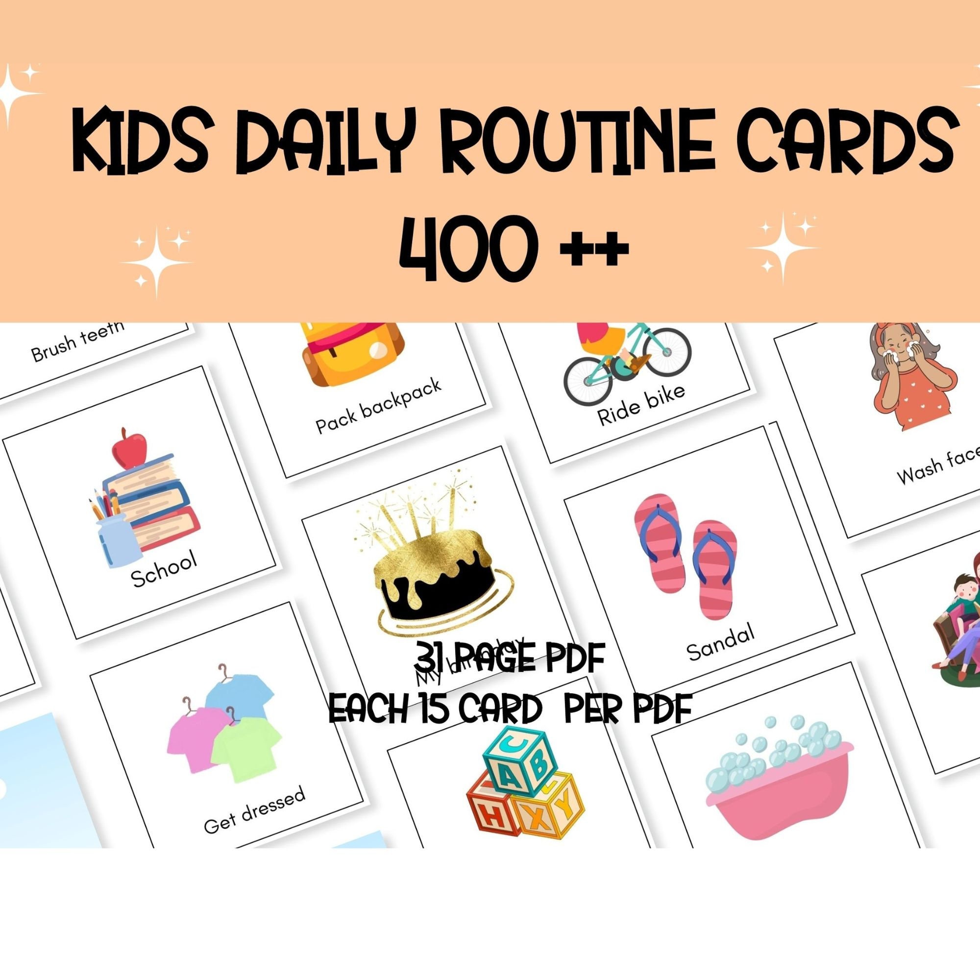 Kids Daily Routine Chat | Chore Chat for Kids | Daily Rhythm | Daily ...