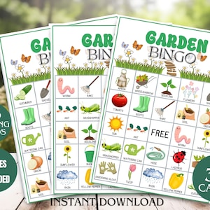 Garden Bingo Printable, Garden Game, Gardening Game For Kids, Classroom Activities, Prefilled Bingo, Bingo Card, Garden Party