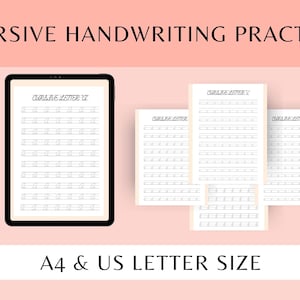 52 Printable Cursive Handwriting Practice Sheets | Neat Handwriting ...