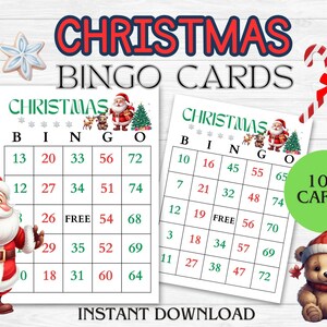 Christmas Bingo Printable Bingo Game Christmas Party Bingo Card Bingo Game For Kids Christmas Activity Carte Bingo For Kids