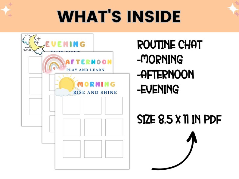Kids Daily Routine Chat Chore Chat for Kids Daily Rhythm - Etsy